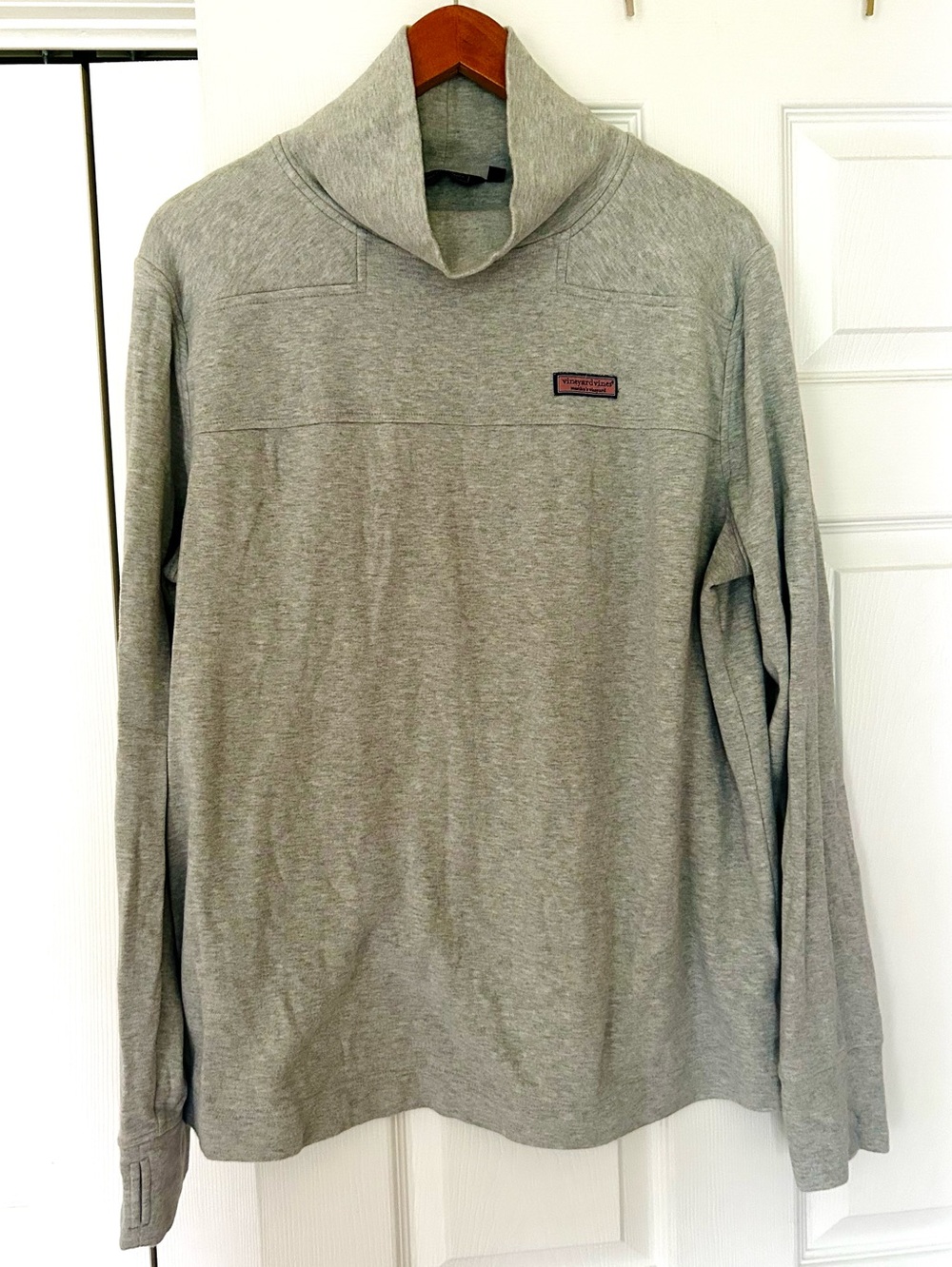 Vineyard Vines Gray Pullover Sweatshirt with Mock Neck XL